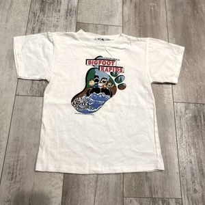 90’s Vintage White Snoopy Knott’s Bigfoot Rapids Baby tee Kids 100% cotton Large